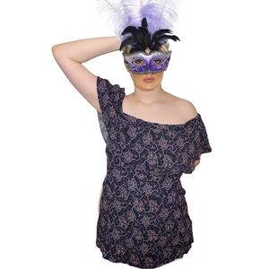 Free People Blouse Off the Shoulder Size L Fits Like A Size 14